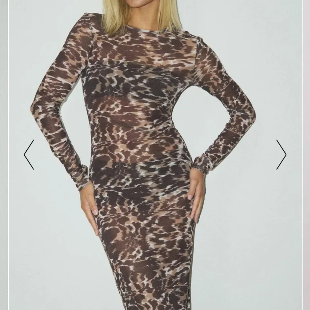 Tight Mesh Midi Dress - Picture 2 of 7